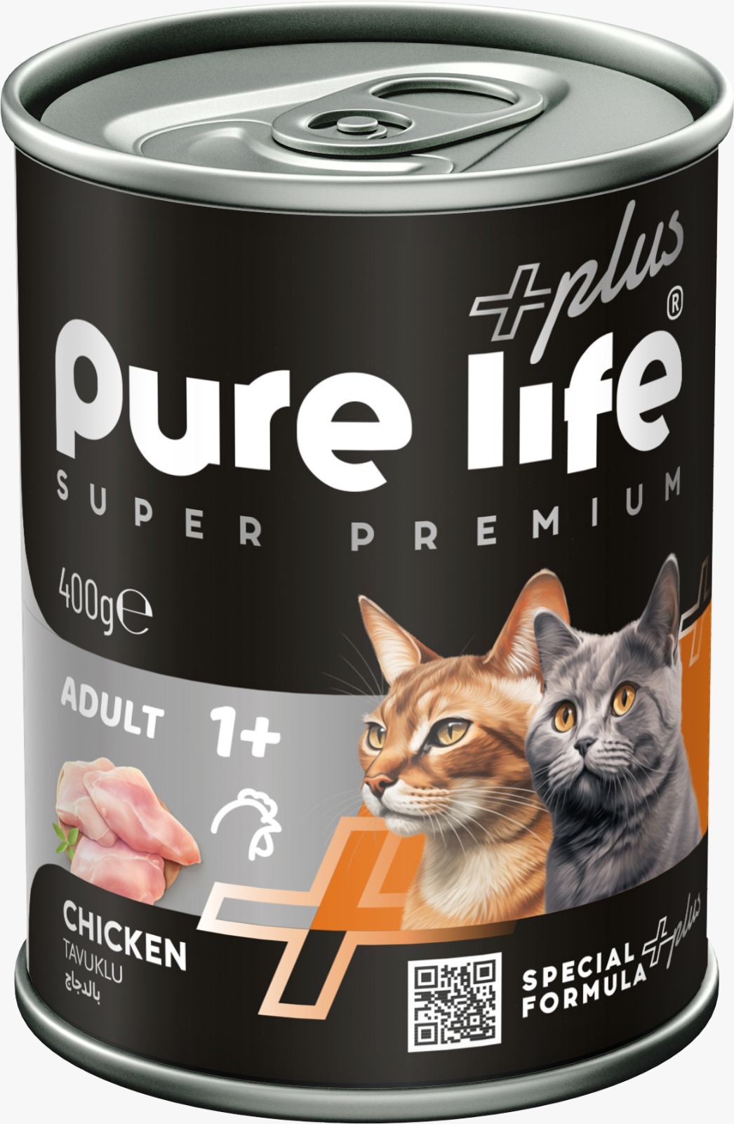 Pure Life Plus - Konserve - Kedi - 400 gr - Tavuklu