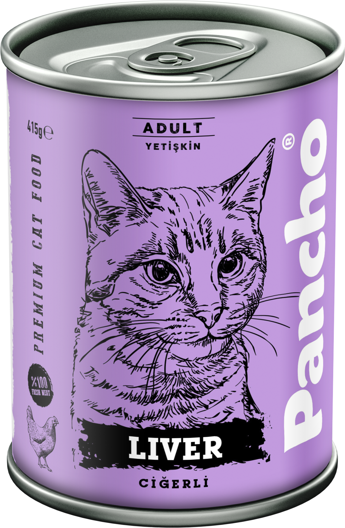 Pancho Kedi- Konserve  -  Kedi - 400 gr - Ciğerli