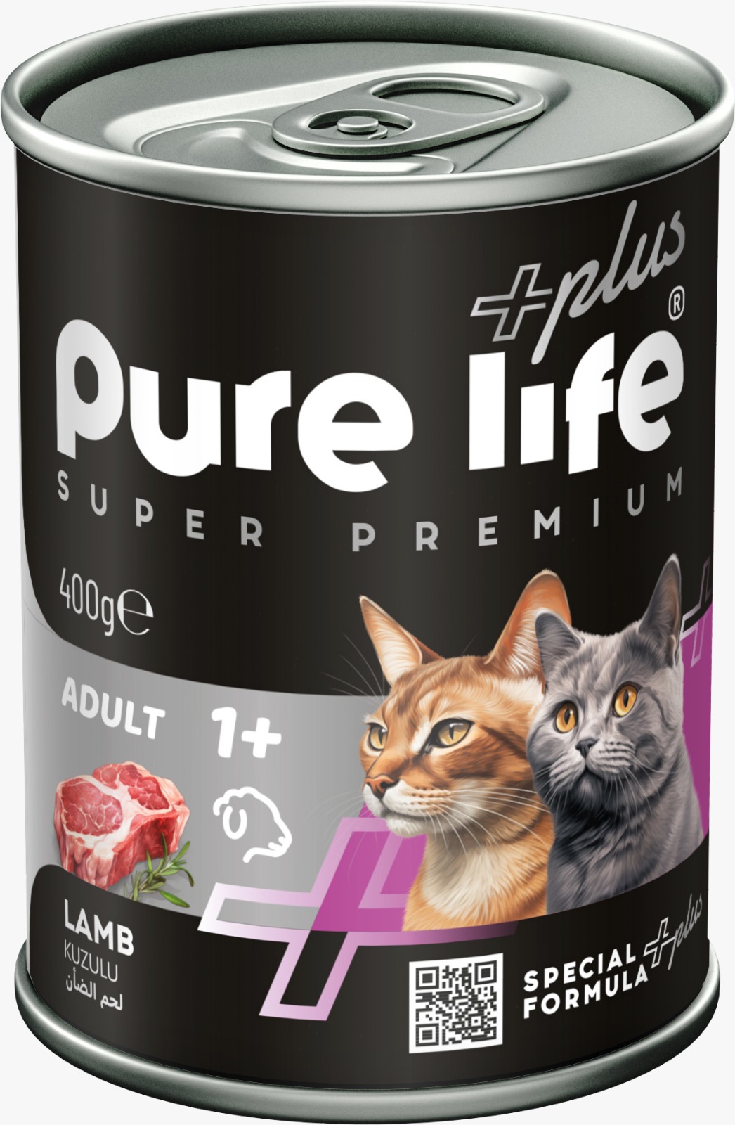 Pure Life Plus - Konserve - Kedi - 400 gr - Kuzulu